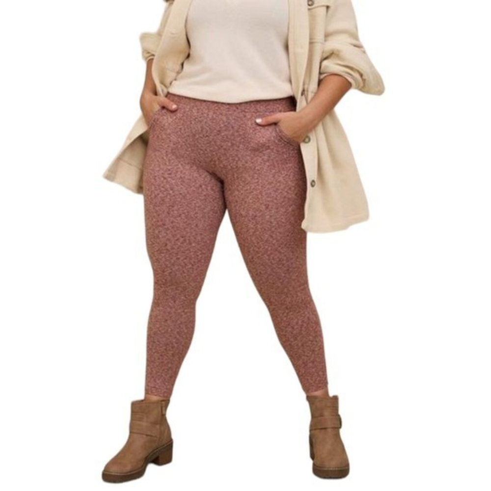 Torrid Womens Brown Full‎ Length Signature Waist Brushed Jersey Leggings 0-Large